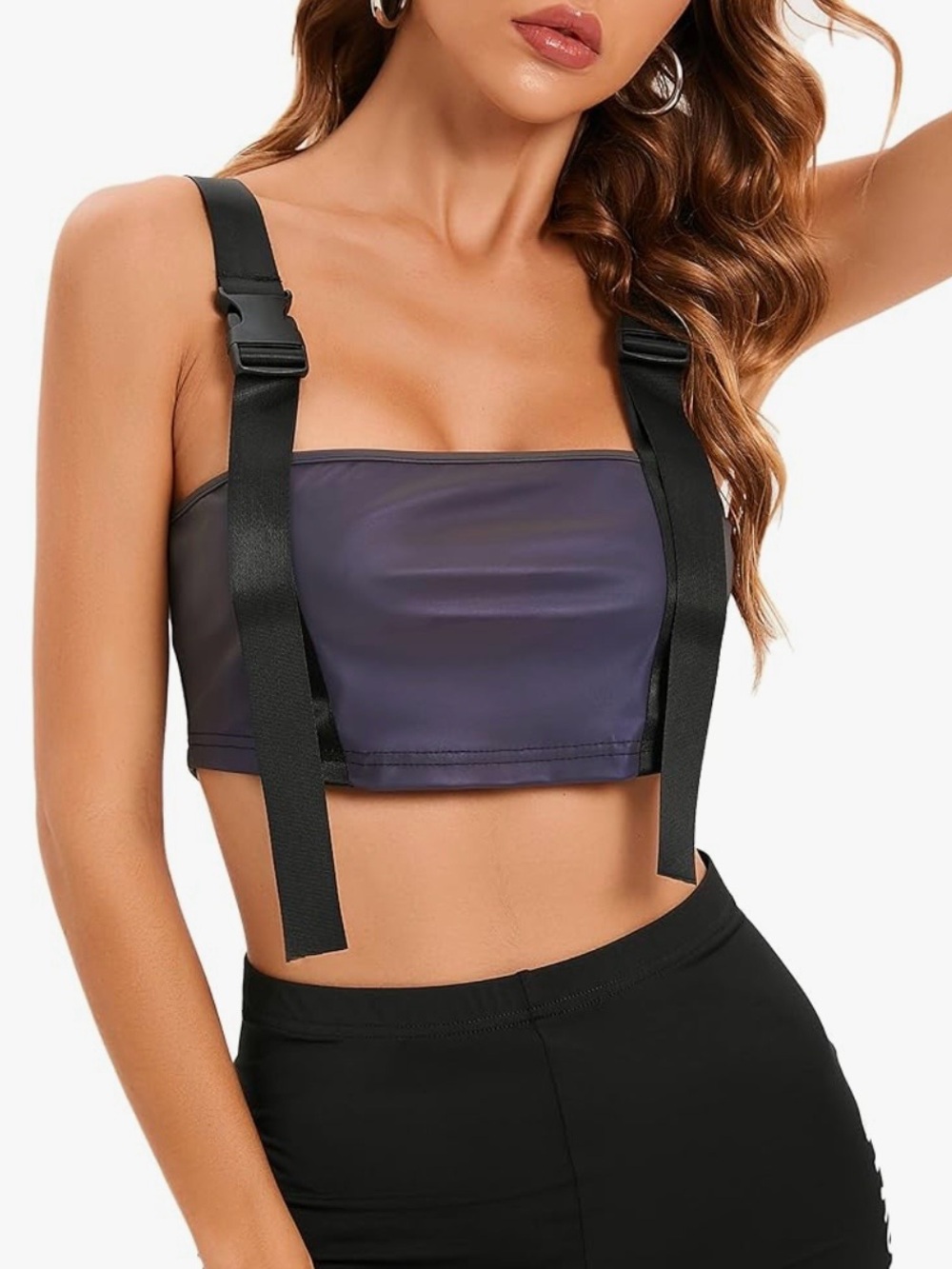 Metallic Holographic Camisole Rave Top